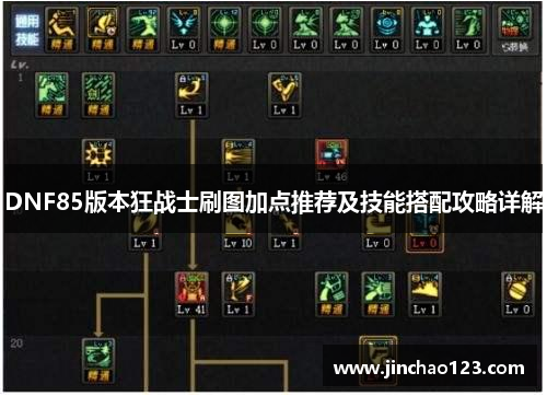 DNF85版本狂战士刷图加点推荐及技能搭配攻略详解